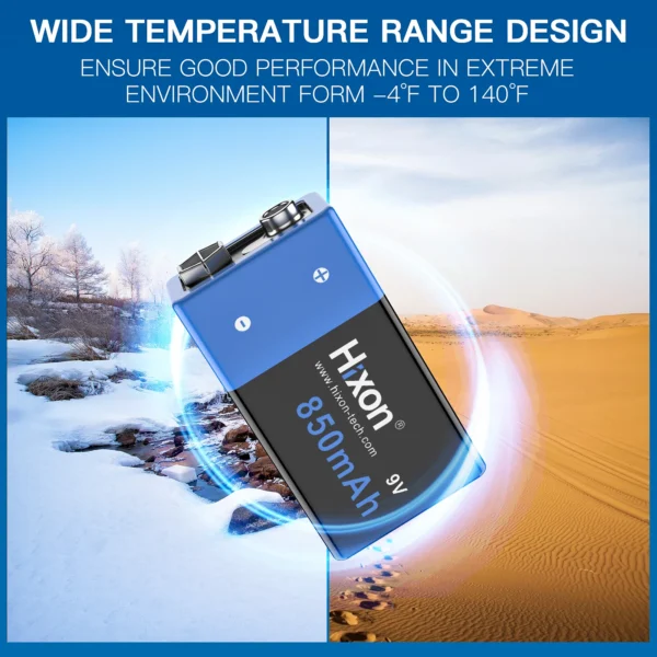 6f22 850mAh 9v Lithium Rechargeable Battery 9V Multimeter Lithium Microphone Metal Detector Cable Remote,Smoke Detector，craft